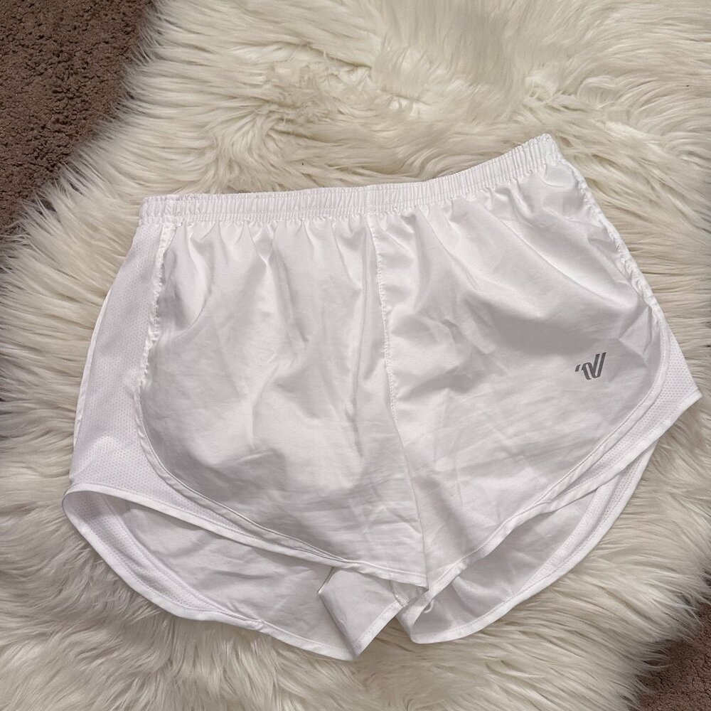 Varsity white shorts
